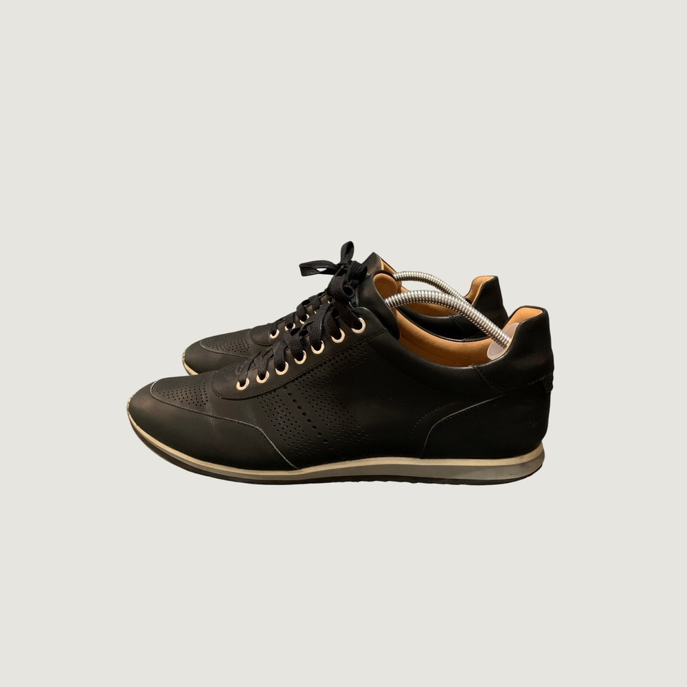 Magnanni Pueblo Sneaker Mens 12 14804 Black Leather Perforated Low Top Portugal